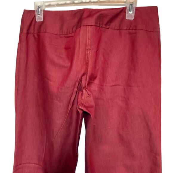 Y2K To The Max! Red Cotton Blend Flare Pants Women’s Size 11 | 2000s Retro USA - Picture 7 of 12